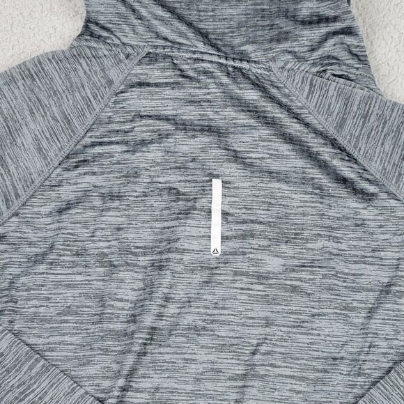 Reebok Womens Small Gray Cowl Neck Pullover Athletic Top Long Sleeve Thumb Holes - Picture 5 of 11